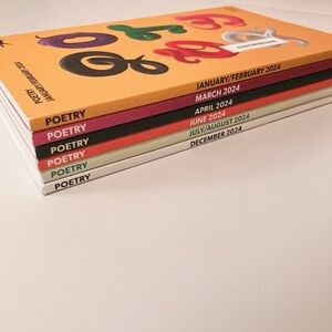Poetry Magazine Collection Set Of (6) Books 2024